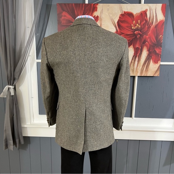 Vintage Pendleton Tweed Blazer Mens 40R Wool Basket Weave Sport Coat Jacket - Picture 3 of 12